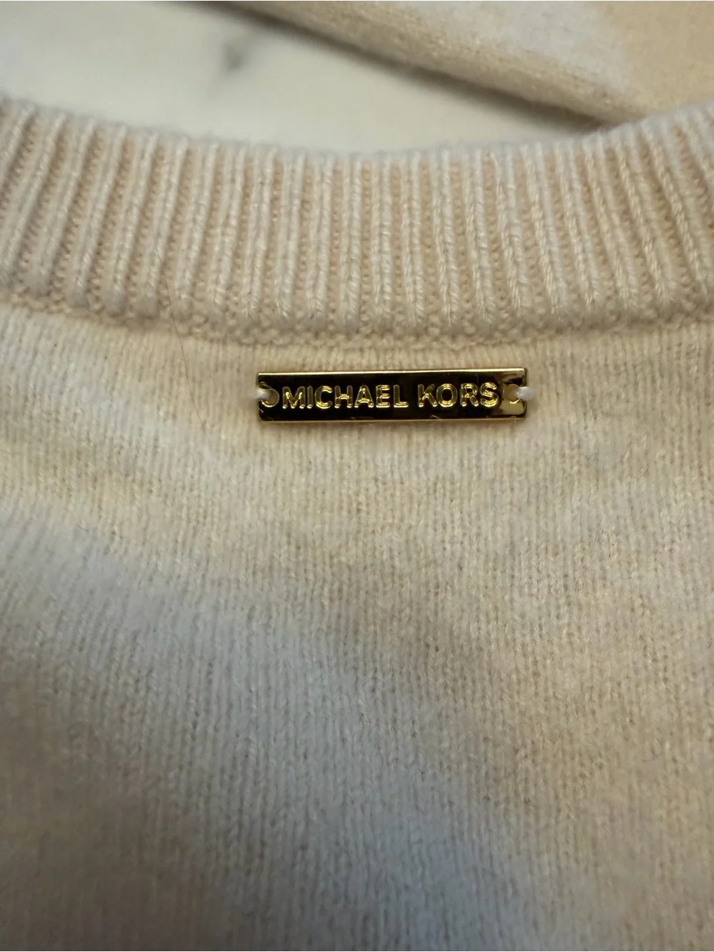 Michael Kors %100 Cashmere Crewneck Ribbed Sweater